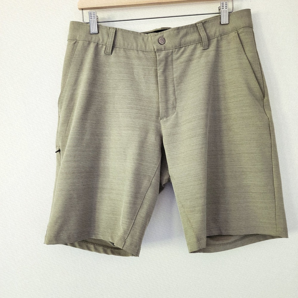 BYLT Premium Basics Kinetic Shorts Mens Size L Olive‎ Green Casual Athletic